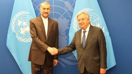イラン外相が、ガザ情勢について国連事務総長と電話会談
