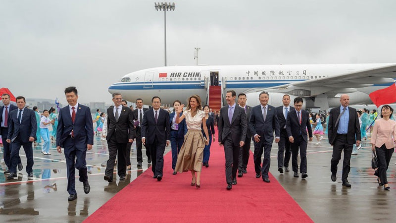 बश्शार असद चीन पहुंचे, भव्य स्वागत हुआ