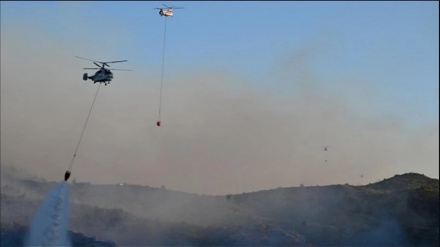 İzmir'de orman yangınına müdahale eden helikopter düştü
