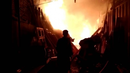 آتش سوزی گسترده در بازار نجاری شهر جلال آباد 