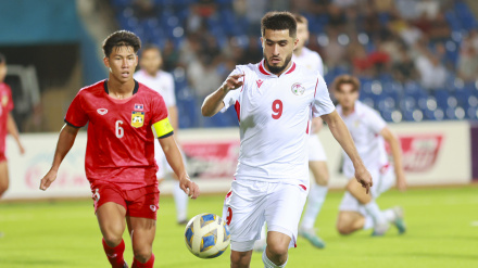 پیروزی تیم ملی فوتبال المپیک تاجیکستان دربرابر لائوس