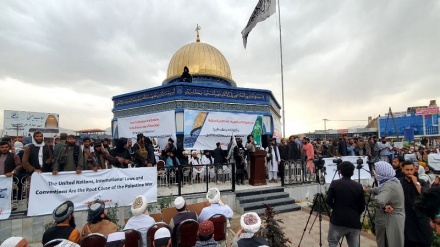 تظاهرات شهروندان کابل در حمایت از مردم فلسطین