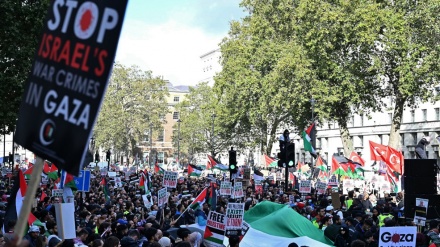 Thousands rally in London in solidarity with Palestinians amid Israeli strikes on Gaza