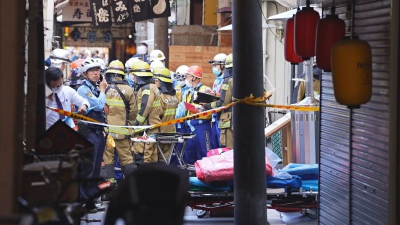 大阪のすし店でガスバーナーが爆発
