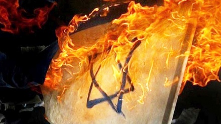 犹太复国主义政权的国旗在德国被焚烧