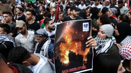 Thousands gather in Brussels to highlight plight of Palestinians