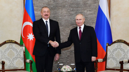 Əliyev Qırğızıstana səfəri çərçivəsində Putin ilə görüşüb