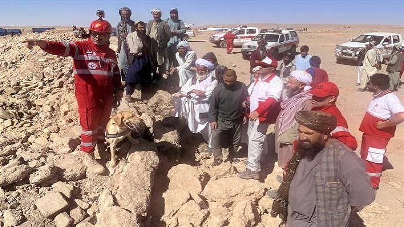 ادامه تلاش امدادگران هلال احمر ایران در هرات
