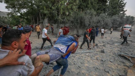 犹太复国主义政权用制导导弹袭击加沙