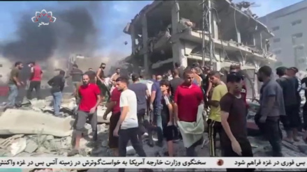 ग़ज़ा मे चर्च पर इस्राईल ने बरसाए बम, ईरान ने कहा ज़ायोनी शासन का पूरा इतिहास अपराधों की किताब है