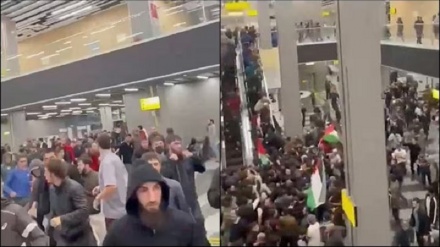फ़िलिस्तीनियों पर इस्राईली अत्याचार से दुनिया भर में रोष, दाग़िस्तान में इस्राईली विमान उतरने के ख़िलाफ़ एयरपोर्ट पर हिंसक प्रदर्शन