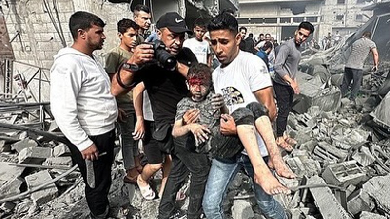 Ғазо сектори жанубидаги UNRWA маркази ваҳшиёна бомбардимон этилди