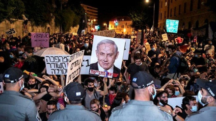 Протесты израильтян против кабинета Нетаньяху в Тель-Авиве