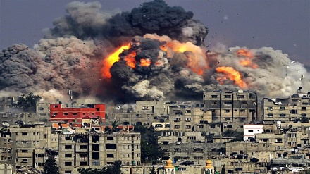ادامه بمباردمان نوار غزه توسط ارتش صهیونیستی
