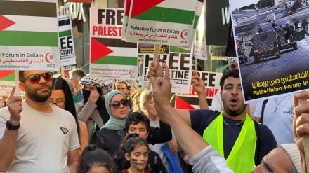 Stuhia Al-Aksa; Thirrja për çlirimin e Palestinës para ambasadës izraelite në Londër