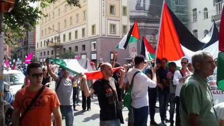 Демонстрации в Италии против сионистского режима