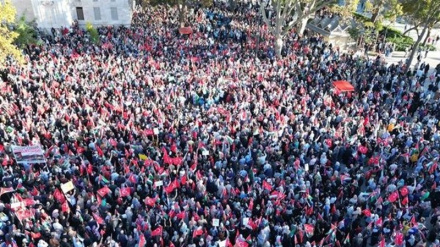 په استانبول کې د غزې په ملاتړ د ترکیې د اتباعو لاریون