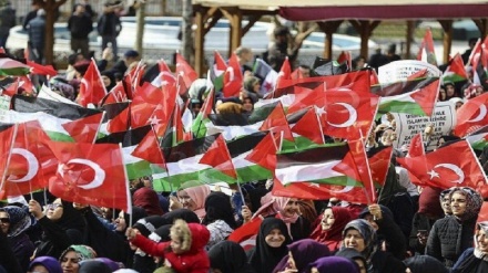 Il popolo turco marcia a sostegno della Palestina