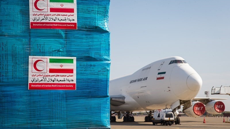 Bantuan kemanusiaan Iran ke Jalur Gaza, Jumat (20/10/2023).