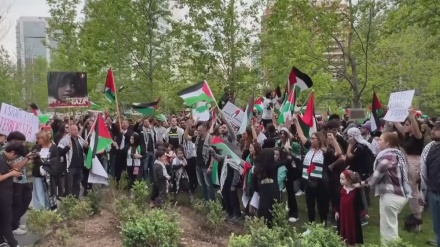 Pro-Palestinians protest outside Israeli embassy in Chile