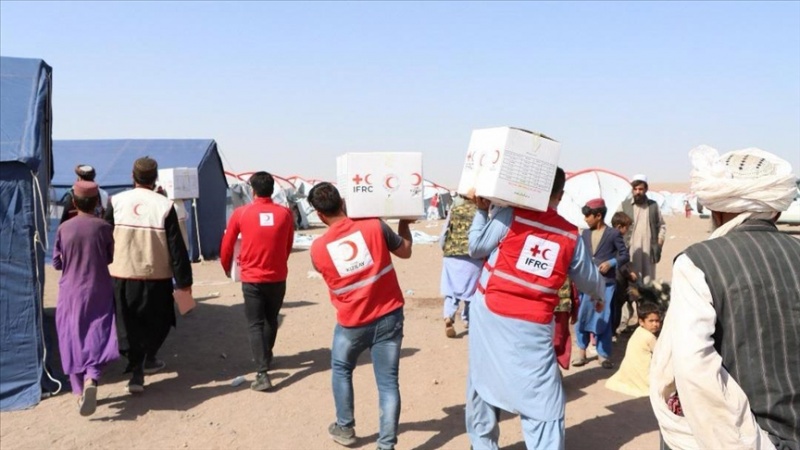 کمک هلال احمر ترکیه به زلزله‌زدگان افغانستان