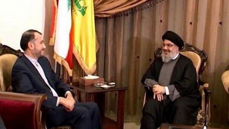 Menlu Iran Hossein Amir Abdollahian bertemu Sekjen Hizbullah Sayid Hassan Nasrullah di Beirut