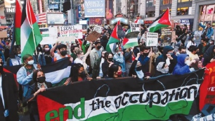 פרו-פלסטינים הפגינו והתקהלו באירוע בניו יורק