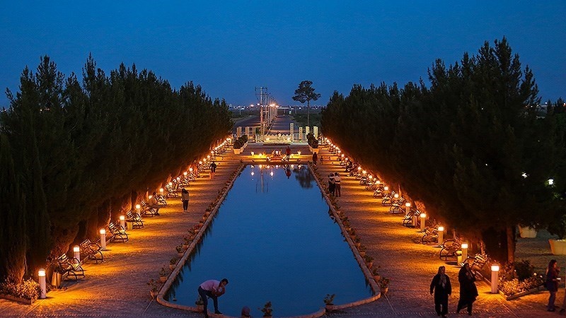 Taman Fathabad di Kerman, Iran.