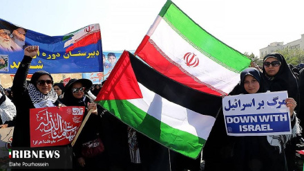 (FOTO DEL GIORNO) Shiraz, marcia a sostegno della Palestina e contro Israele