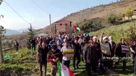 イランの農村・遊牧民らがガザの子供を支援するデモ