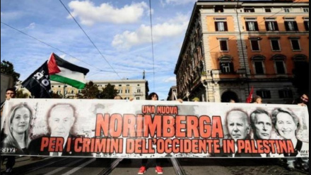 (FOTO DEL GIORNO)  “Nuova Norimberga per i crimini dell’Occidente a Gaza”