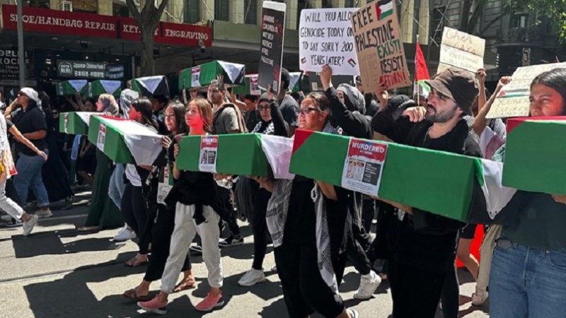 Para pendukung Palestina