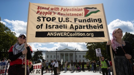 アメリカ市民が政府の対イスラエル軍事支援に抗議