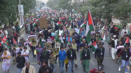 Palestine Freedom March in Lahore condemns US, Israel