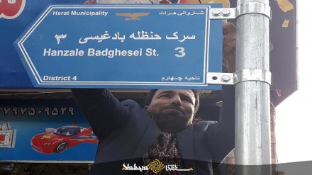 واژگان بیگانه از تابلوهای خیابان های هرات پاک سازی شدند