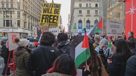 New York City protesters disrupt Black Friday shopping to support Palestinians in Gaza