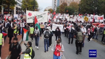 Тысячи людей приняли участие в марше в поддержку Газы в Вашингтоне