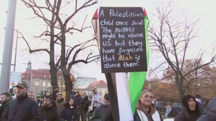 Pro-Palestinian protesters march in Berlin, charge Germany with siding with Israel