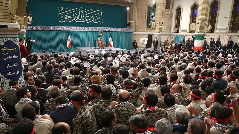 Anggota Basij bertemu Ayatullah al-Udzma Sayid Ali Khamenei, Tehran, Rabu (29/11/2023).