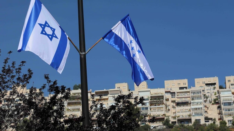 ホンジュラスとイスラエルの国旗