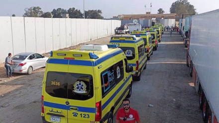  First group of injured Palestinian evacuees from Gaza cross into Egypt 