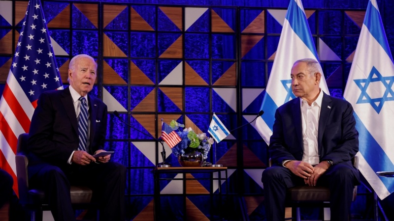 バイデン米大統領とイスラエルのネタニヤフ首相