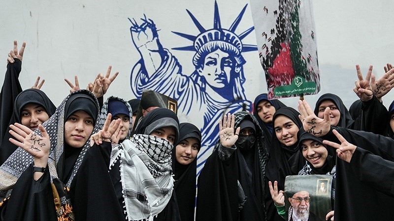 Pawai 13 Aban dan solidaritas untuk rakyat Palestina, Tehran, Sabtu (4/11/2023).