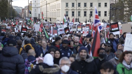Protesta masive pro-Palestinës në qendër të Londrës