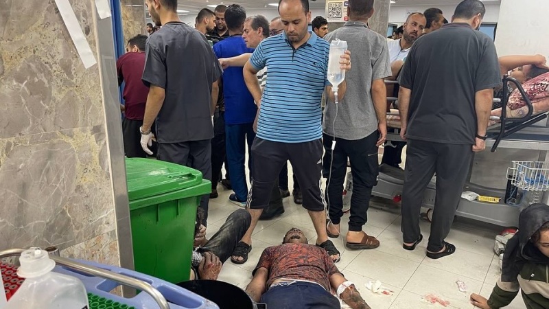 Pasien di salah satu rumah sakit di Jalur Gaza.