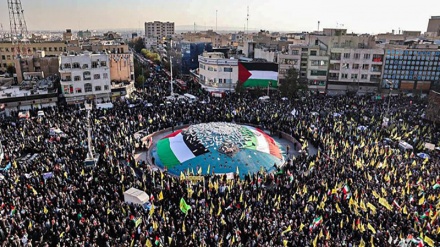 德黑兰人民抗议游行以支持加沙人民
