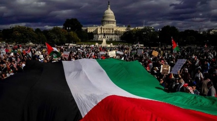 הפגנות נגד ישראל בוושינגטון בהן השתתפו מפגינים יהודים פרו-פלסטינים