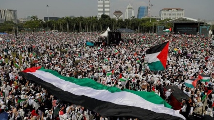 Aksi Solidaritas Warga Indonesia di Jakarta Mendukung Palestina