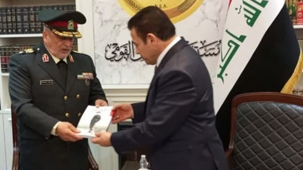 נשיא האוניברסיטה להגנה לאומית של איראן נפגש עם היועץ לביטחון לאומי של עיראק