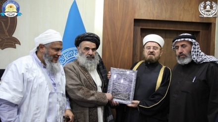 دیدار سرپرست وزارت معارف طالبان با هیات اتحادیه علمای جهان اسلام